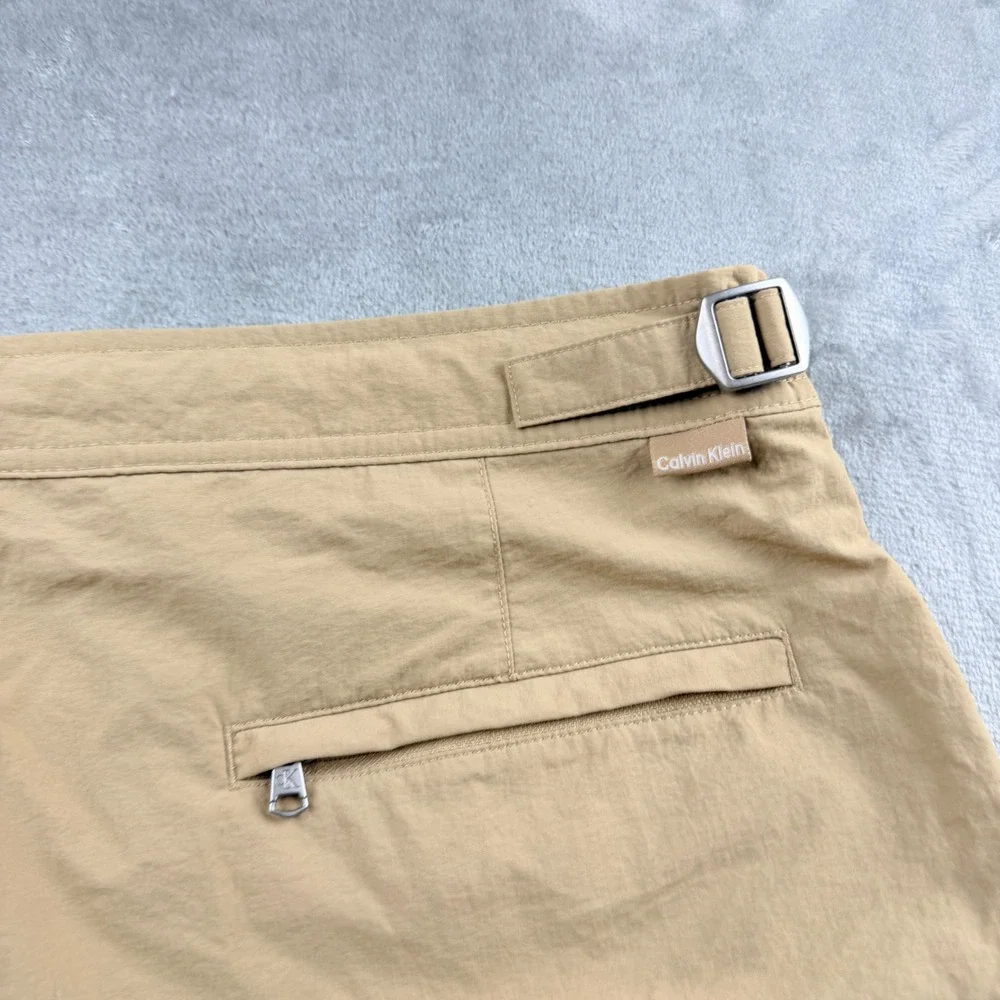 Calvin Klein Swimwear Tan Nylon Board Shorts Men's Large Beige Beach Pool Summer